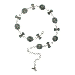 Angel Ranch Women's Butterfly Conchos Chain Belt