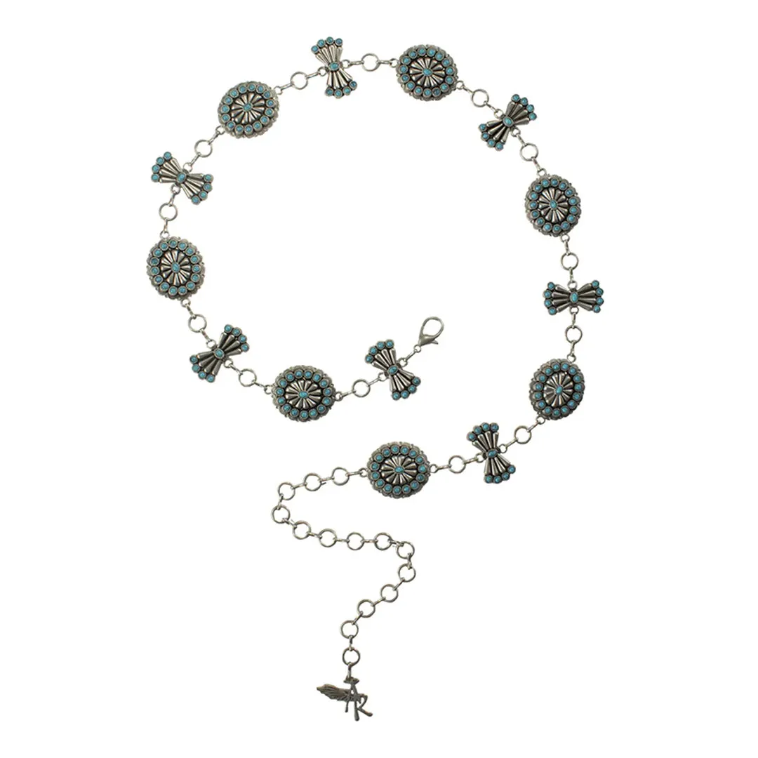 Angel Ranch Women's Butterfly Conchos Chain Belt