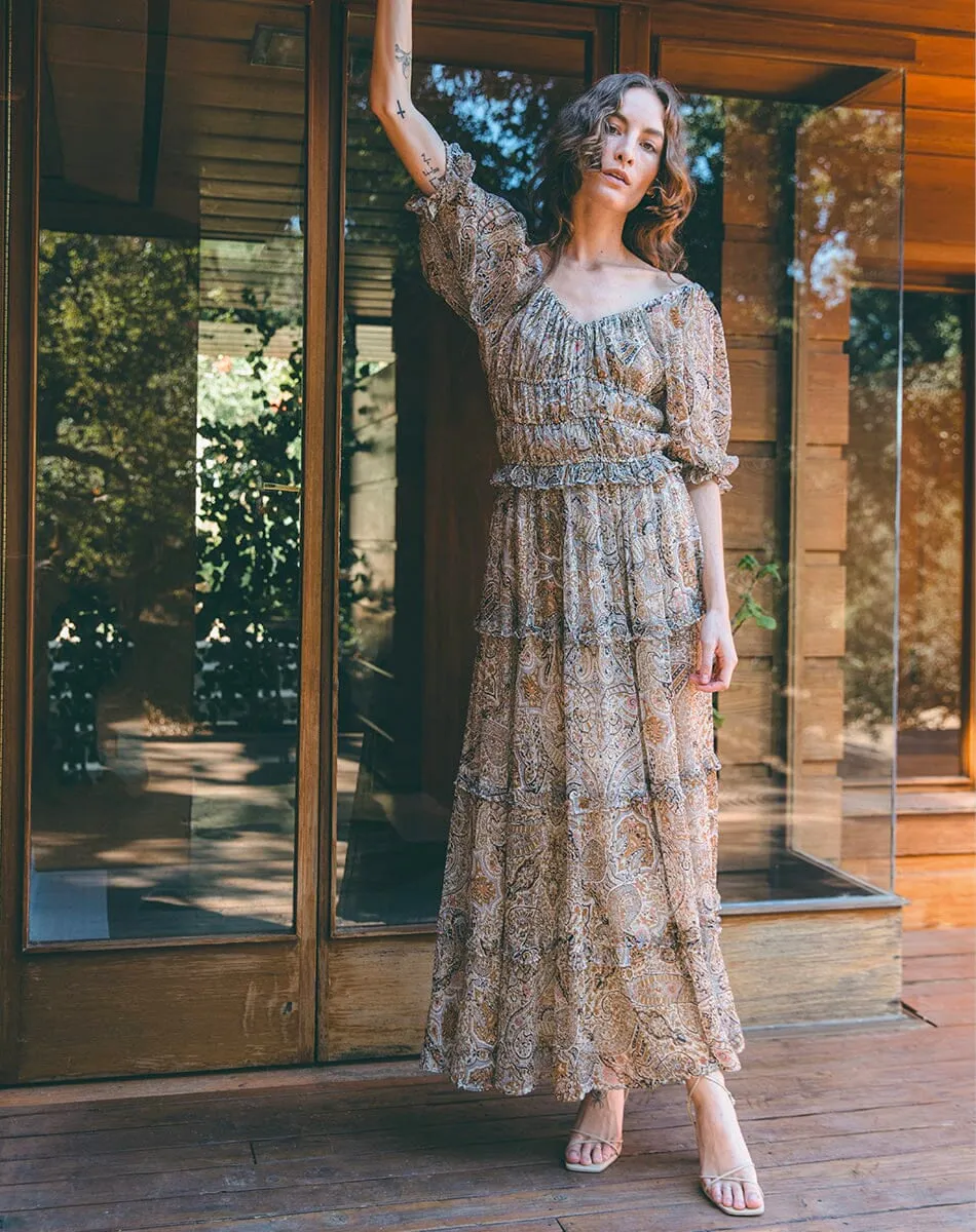 Arabella ankle dress in kaleidoscope