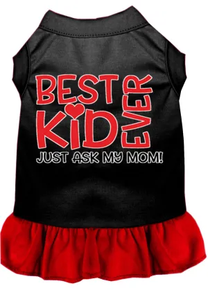 Ask My Mom Screen Print Dog Dress Black With Red Xxl (18)