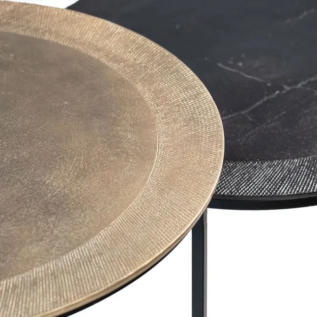 Azure Black/Antique Brass Nesting Tables