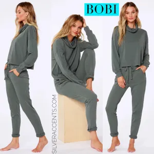 BOBI Sustainable Terry SlubKnit BALLOT ElasticWaist Pant