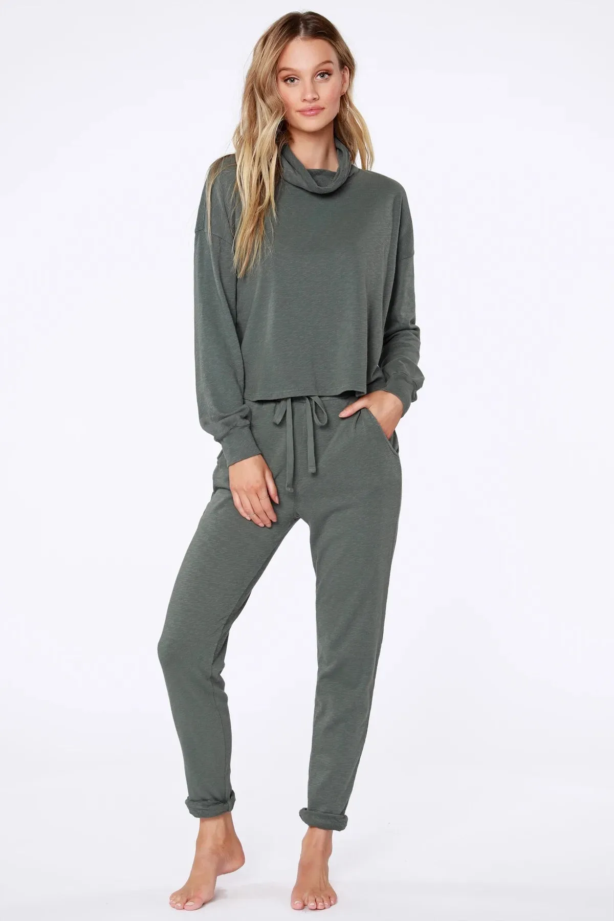 BOBI Sustainable Terry SlubKnit BALLOT ElasticWaist Pant