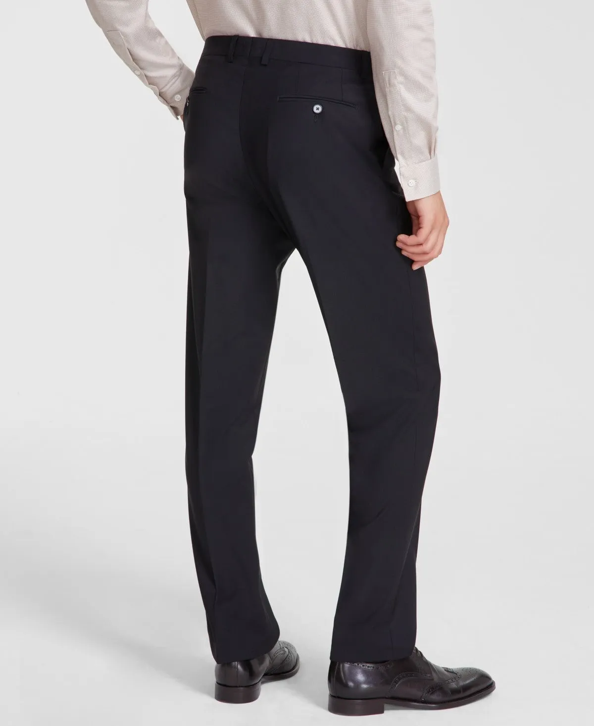 Calvin Klein Mens Slim fit Dress Pants 30 / 32 Black Solid Stretch