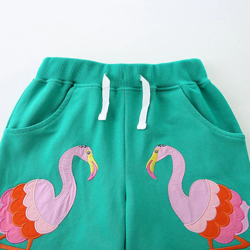 Children's Embroidered Patch Casual Shorts
