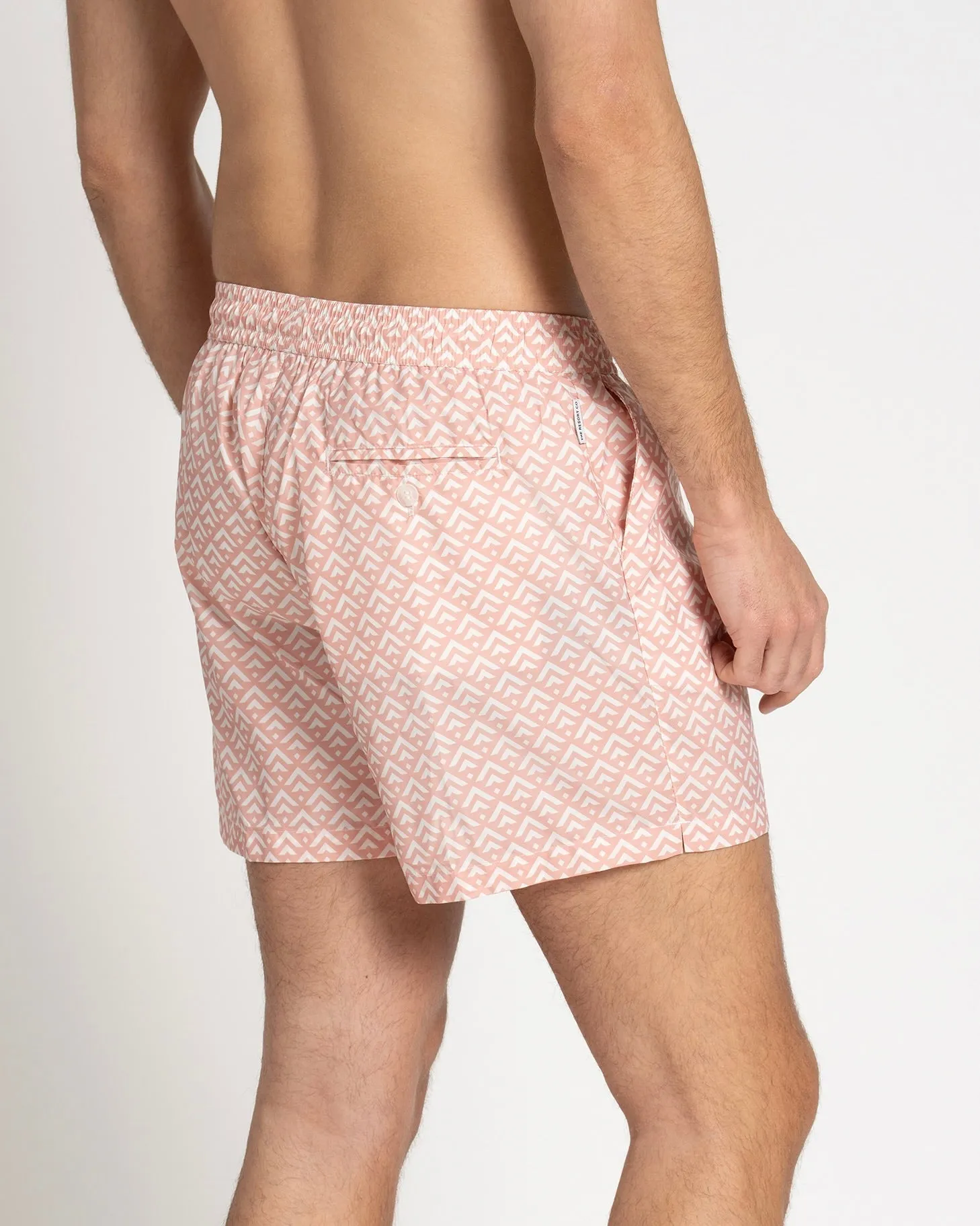 Classic Swim Shorts Rose Chevron