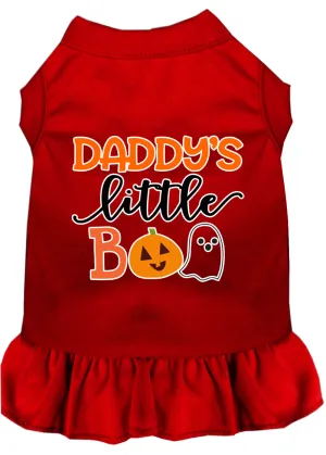 Daddy's Little Boo Screen Print Dog Dress Red Xxxl