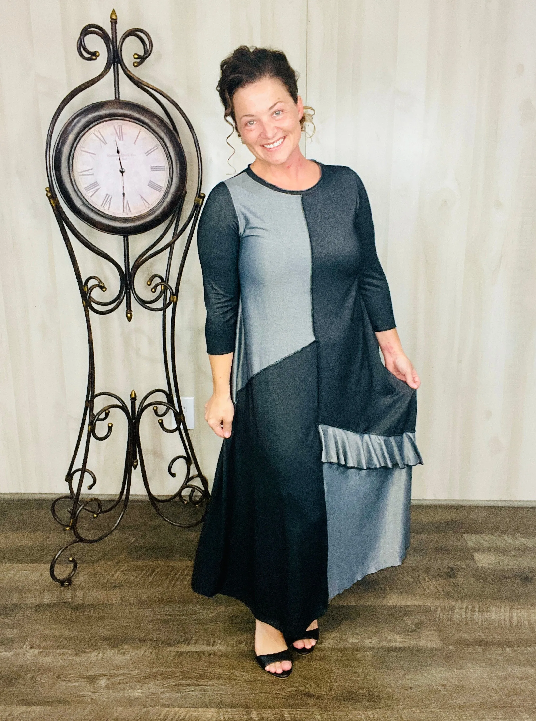 🔥DOOR BUSTER "Special Times" Dress- Faux Jean- Black