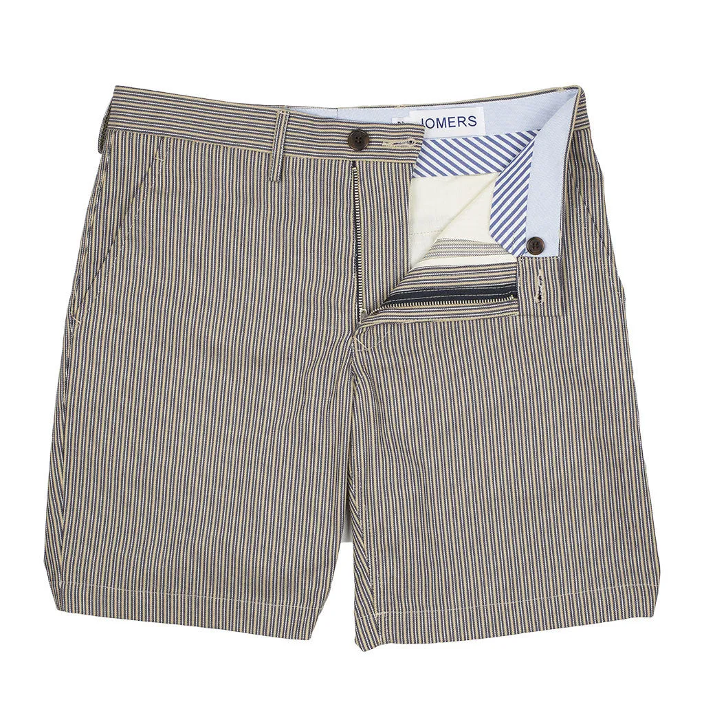 Doyle - Japanese Beige Ticketing Stripe Shorts