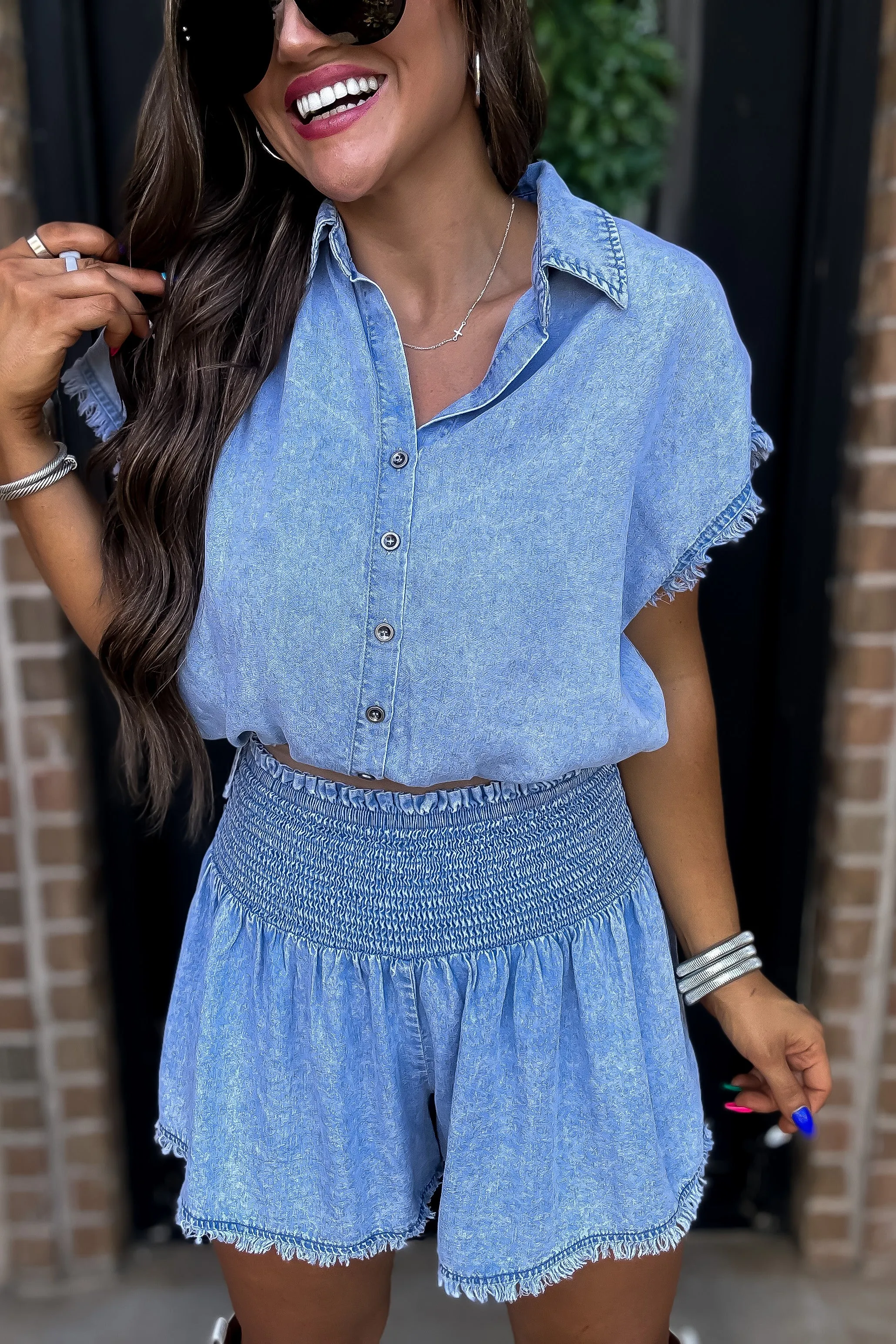 Dream of Daisies Denim Shorts