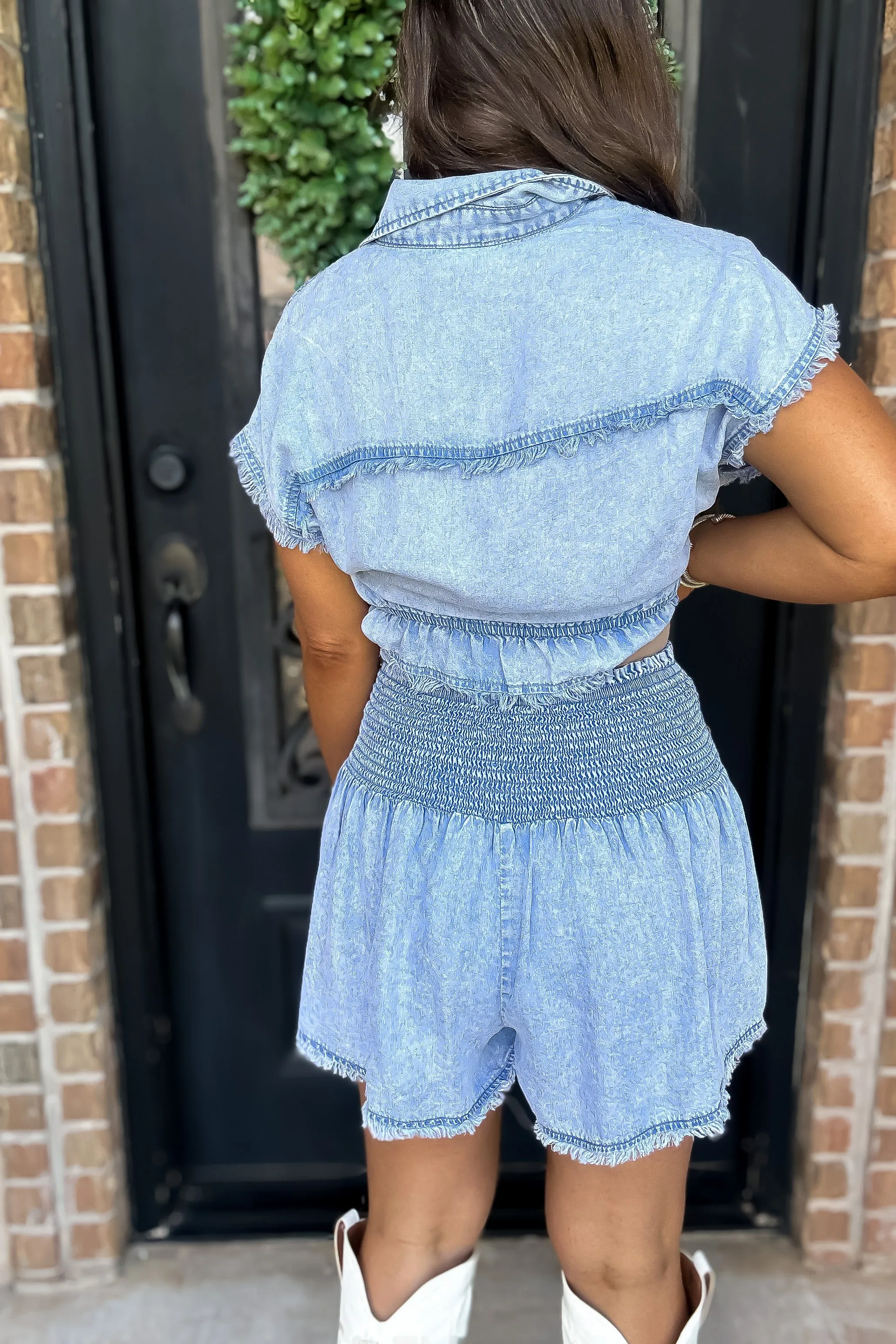 Dream of Daisies Denim Shorts