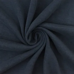 Dusty Navy Blue Solid Stretch Jersey Knit Fabric