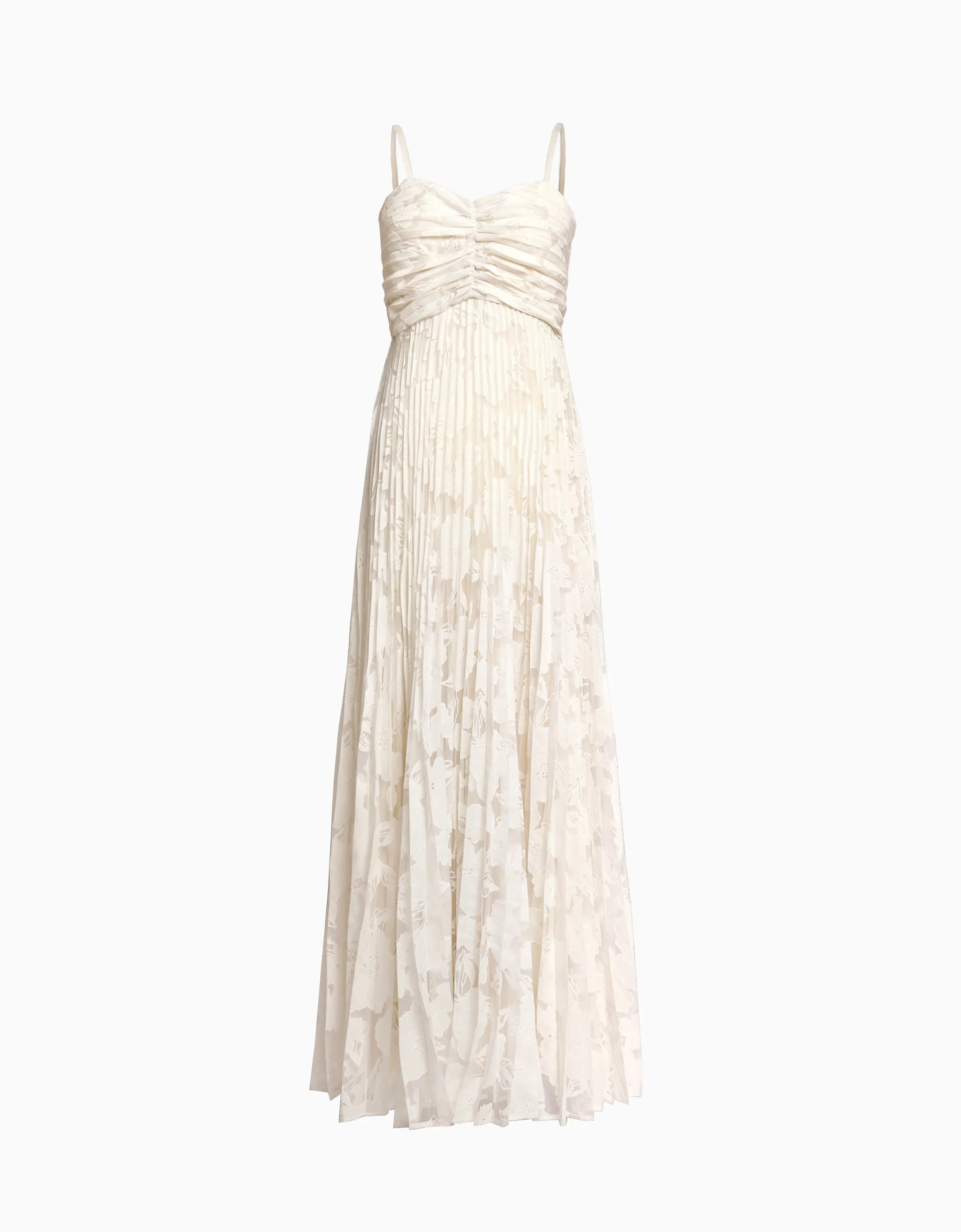 Floral Pattern Mesh Pleated Dress