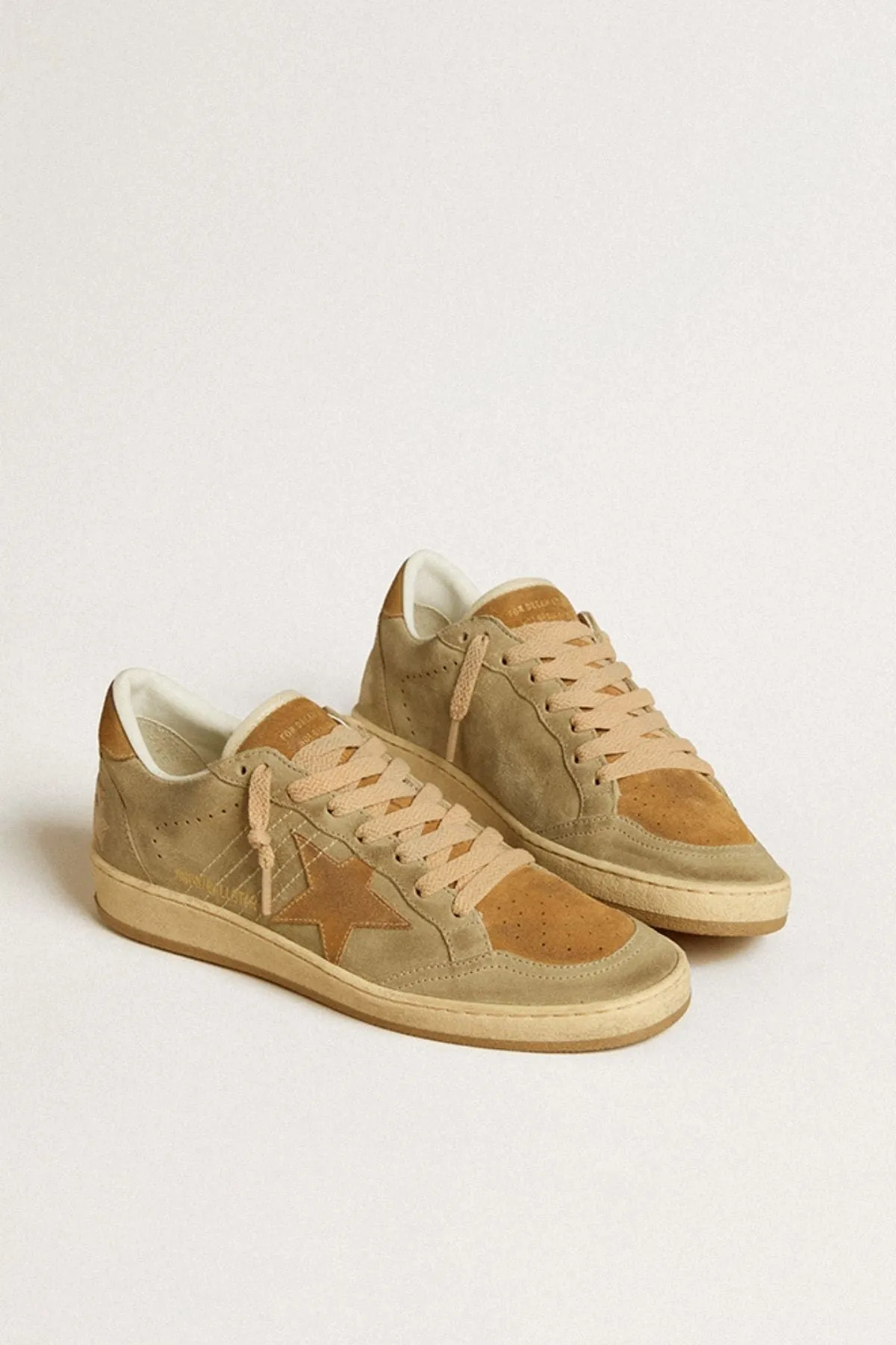 Golden Goose Ball Star Sneaker - Ice/ Tobacco