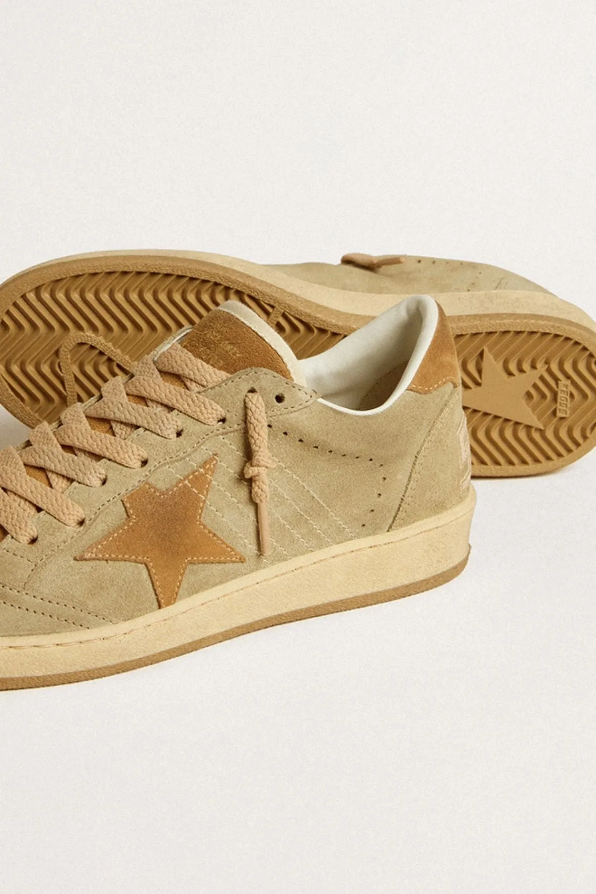 Golden Goose Ball Star Sneaker - Ice/ Tobacco