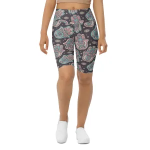 Hand Drawn Hamsa Biker Shorts
