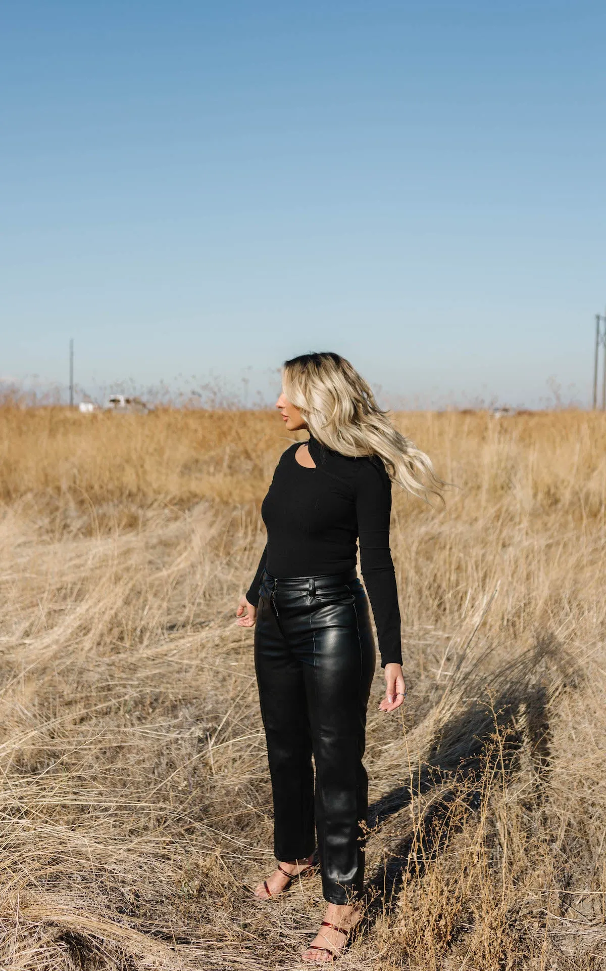 Holly High Waisted Faux Leather Pants