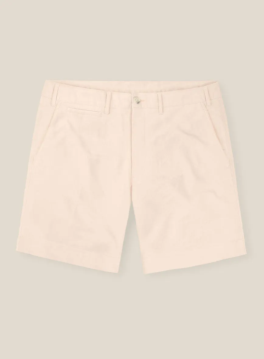 Italian Light Pink Cotton Stretch Shorts