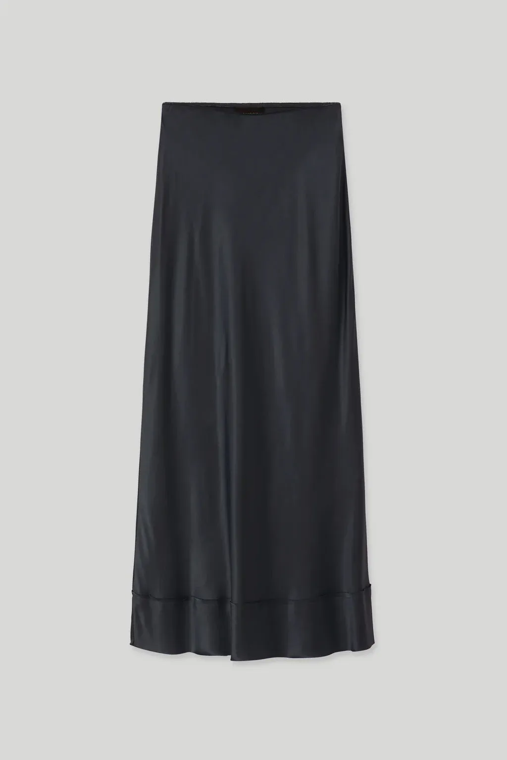 Lee Mathews Stella Silk Satin Skirt in Black