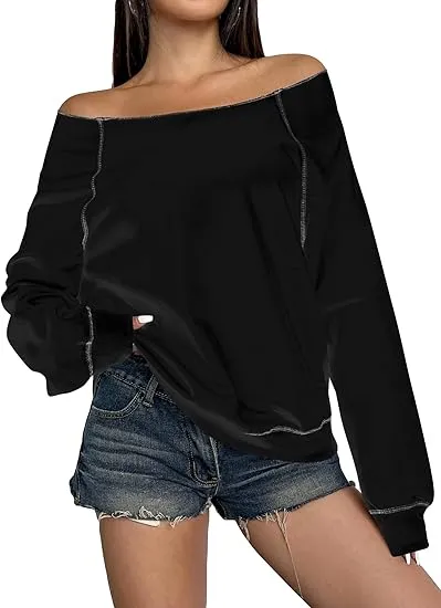 Leopard Grey Fall Chic Off Shoulder Sweatshirt