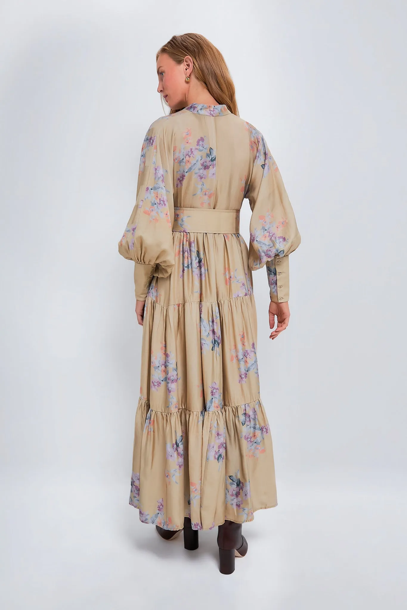 Lilac Fields Striped Belt Dress