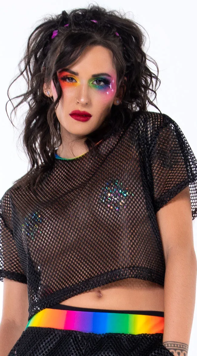 Mesh With My Head Boxy Crop Top