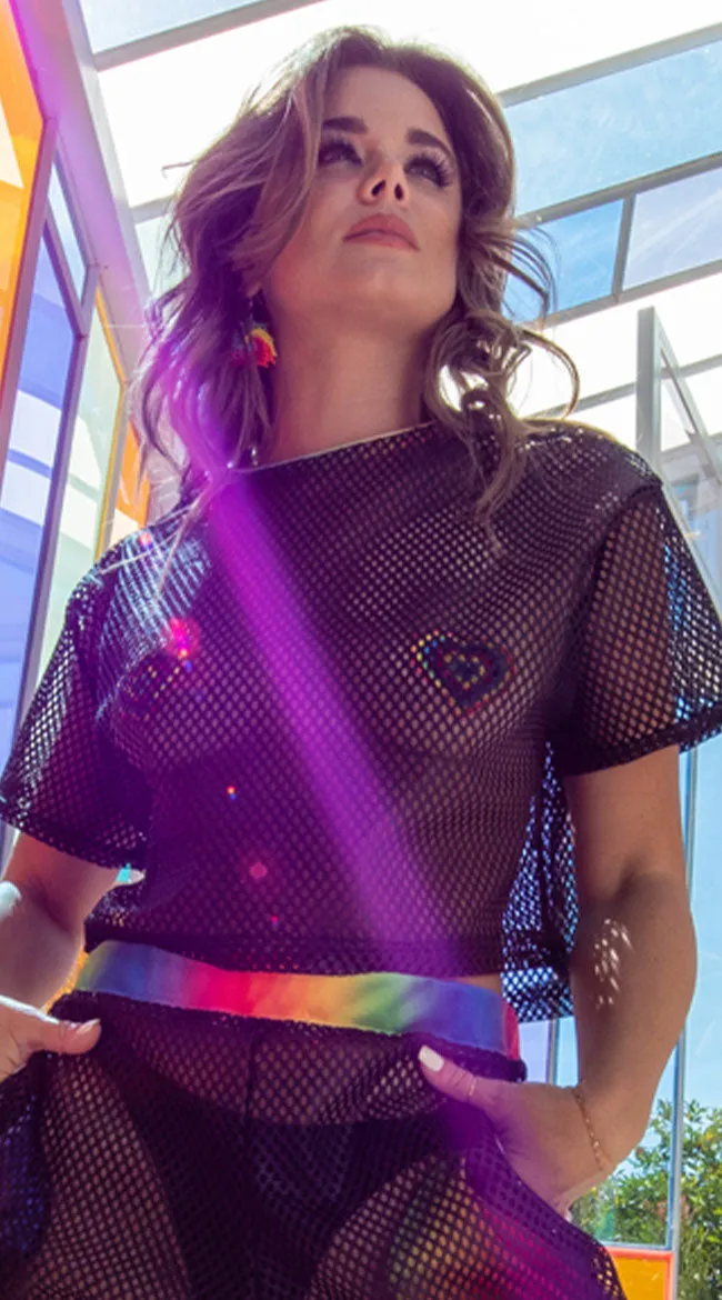 Mesh With My Head Boxy Crop Top