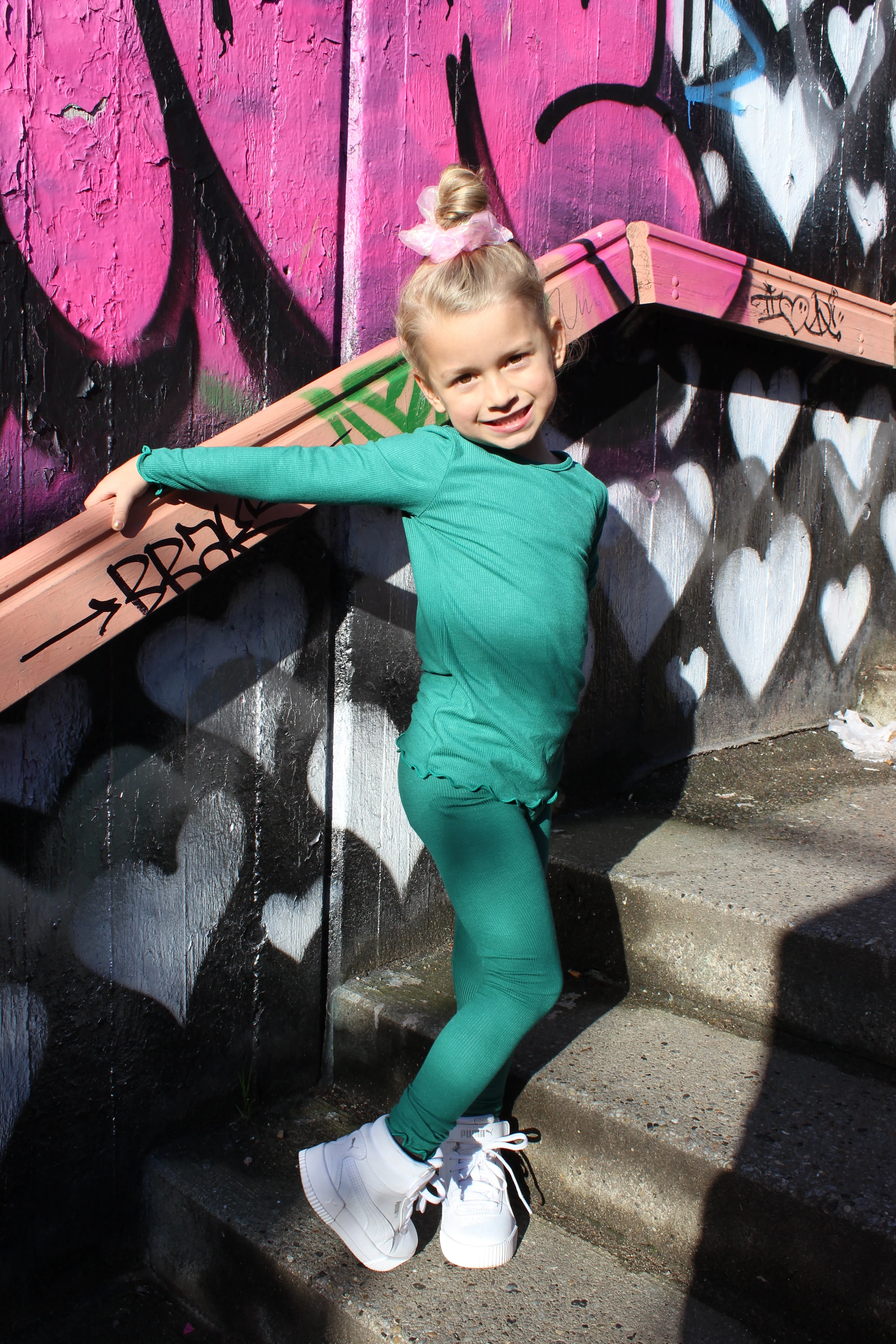 NATALIA-LS-BLOUSE-KIDS - GREEN