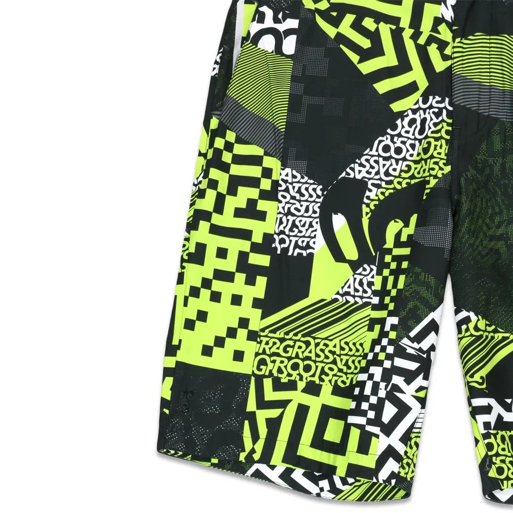 Neon Glitch Allover Hybrid Shorts