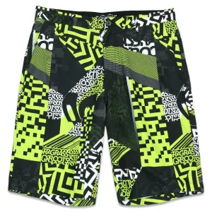 Neon Glitch Allover Hybrid Shorts