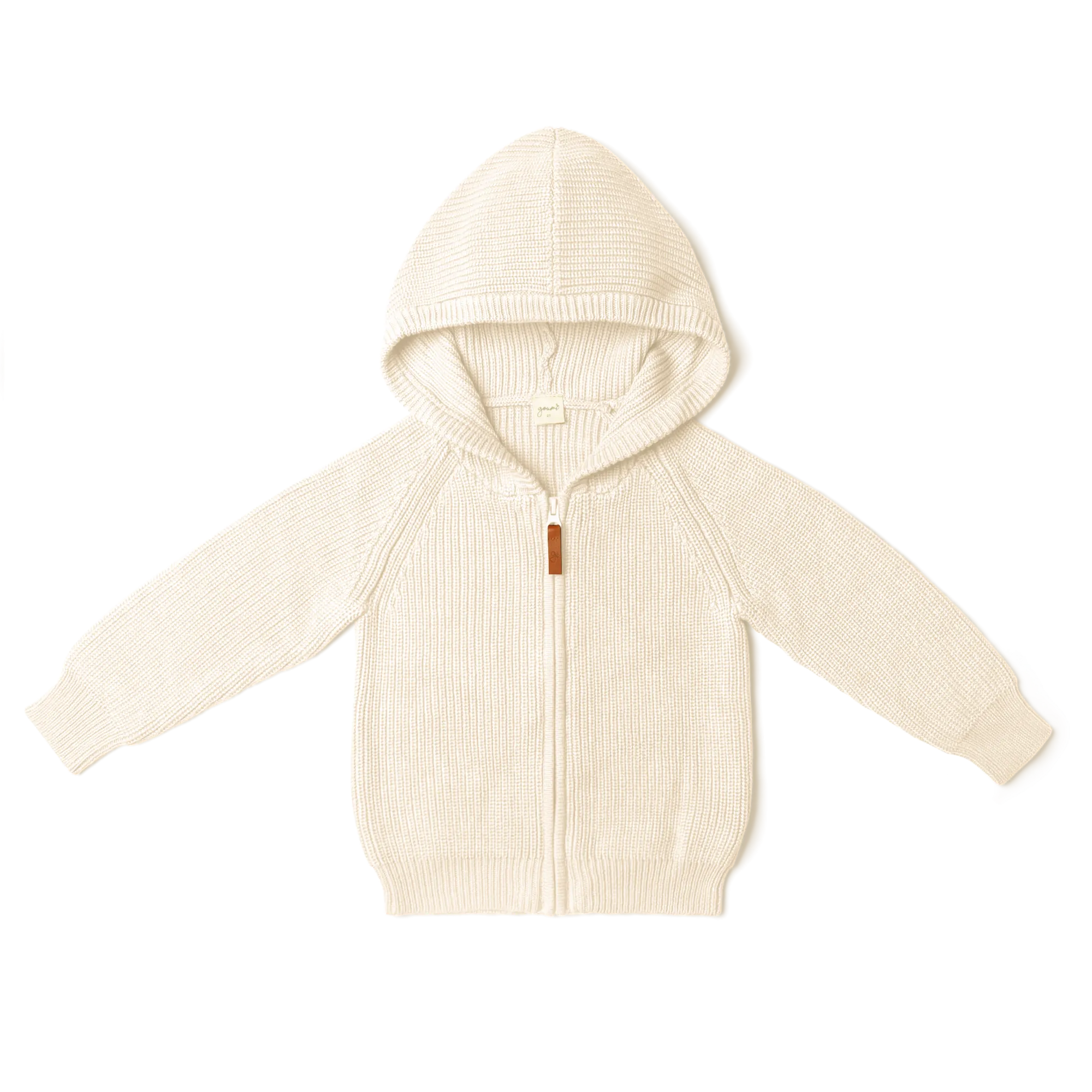 Organic Cotton Knit Hoodie - Milk