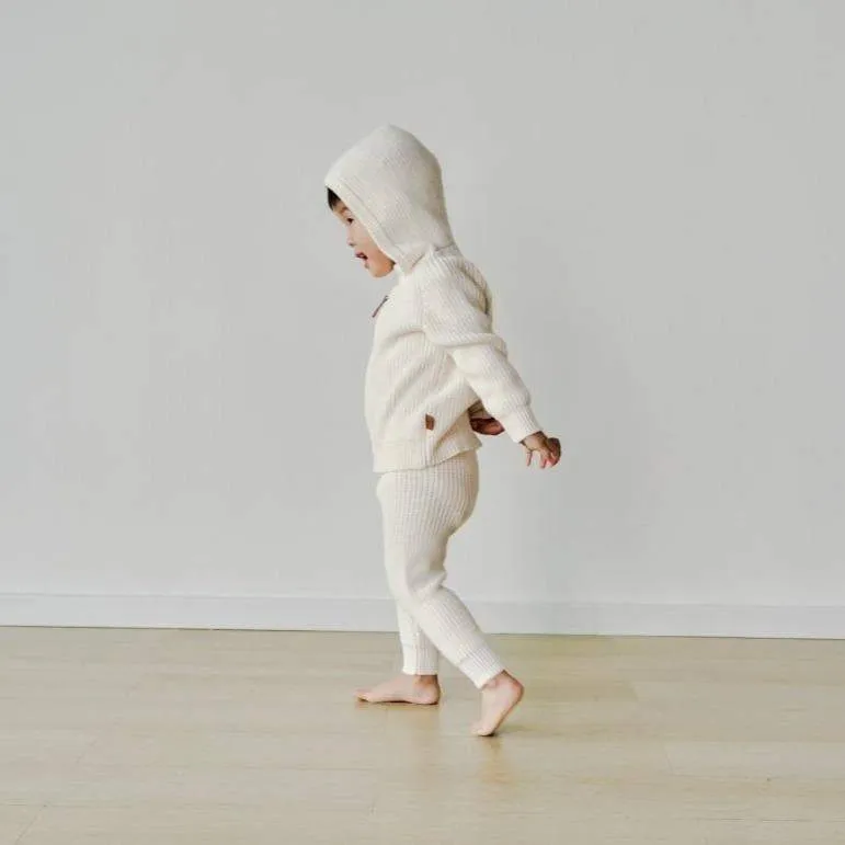 Organic Cotton Knit Hoodie - Milk