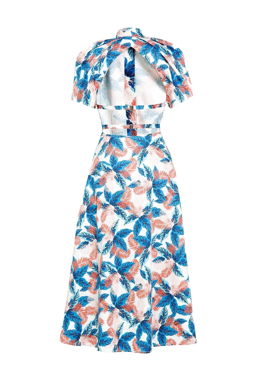 Palm Leaves Midi Dress