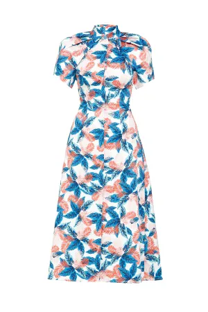 Palm Leaves Midi Dress
