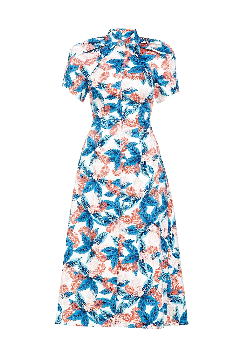 Palm Leaves Midi Dress