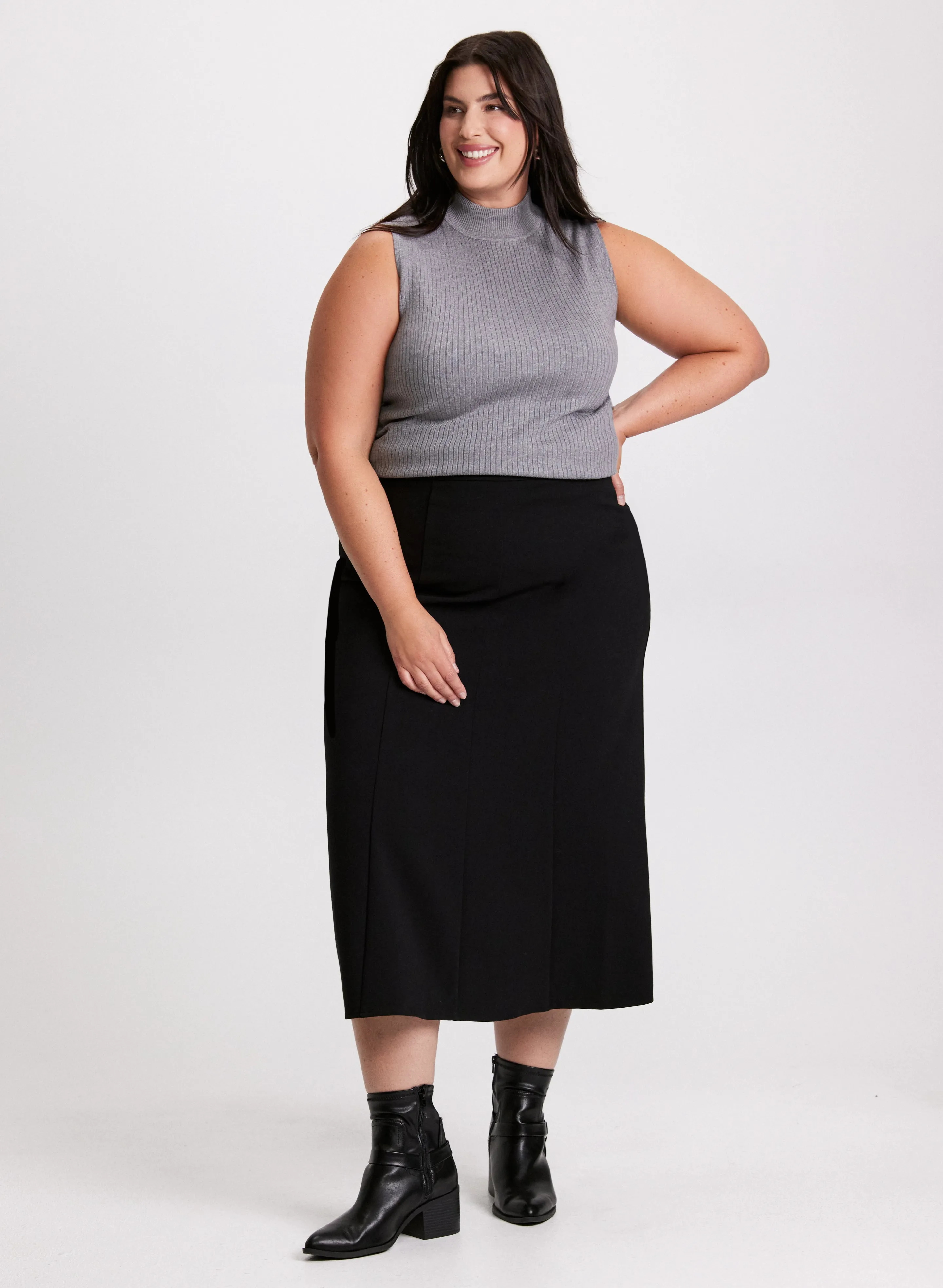 Panel Insert Midi Skirt