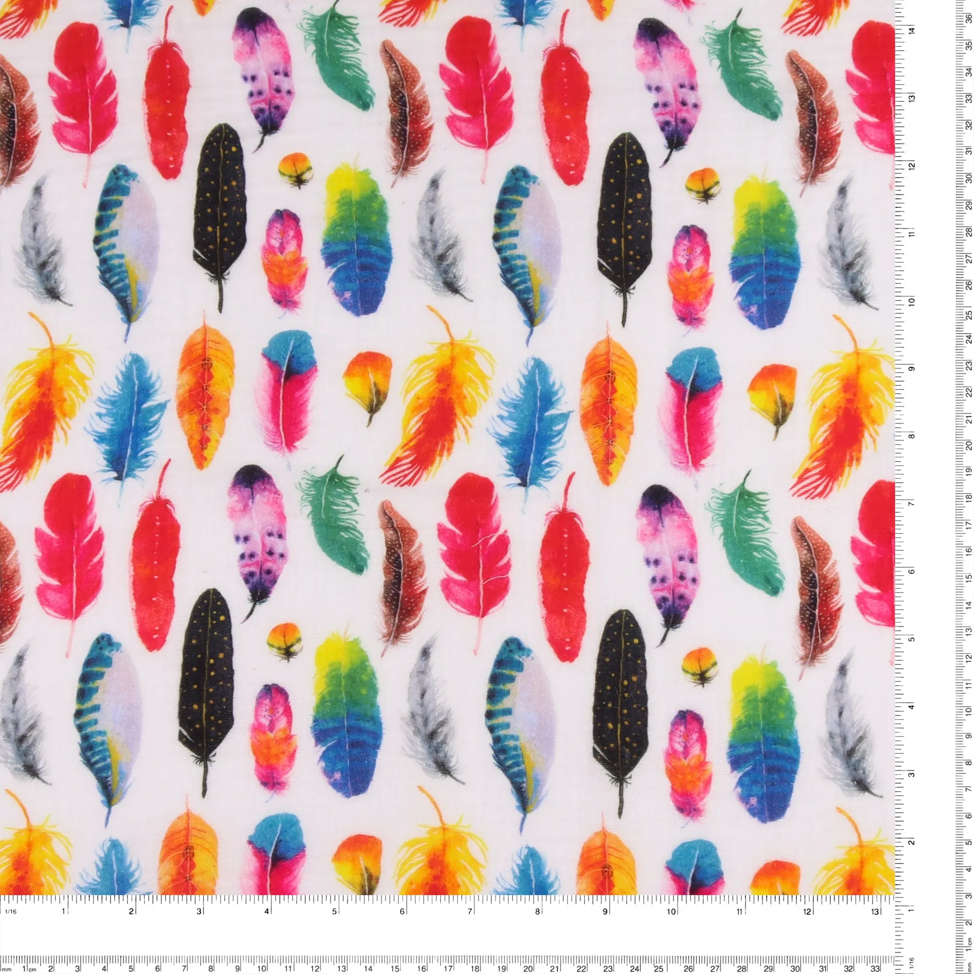 Printed Gauze - PANSY 002 - White
