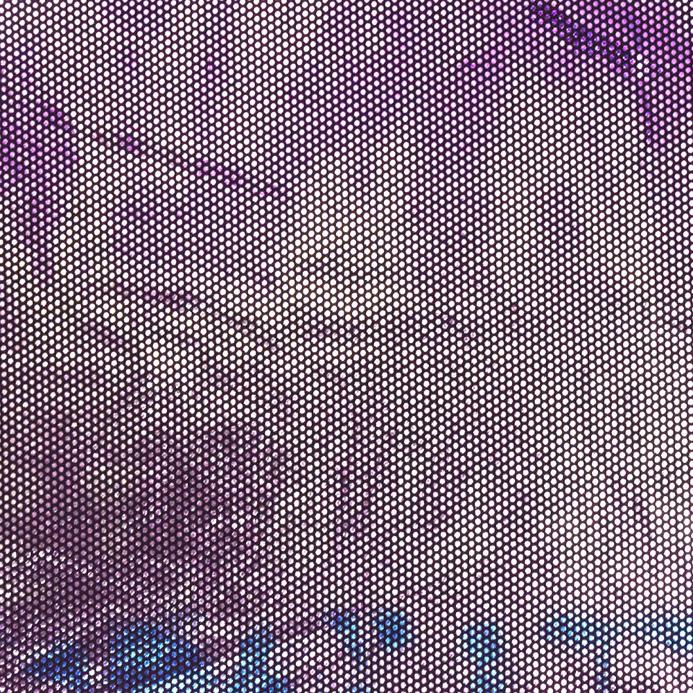 Purple-Multi Hologram Micro Dot Foil Printed Stretch Activewear Fabric