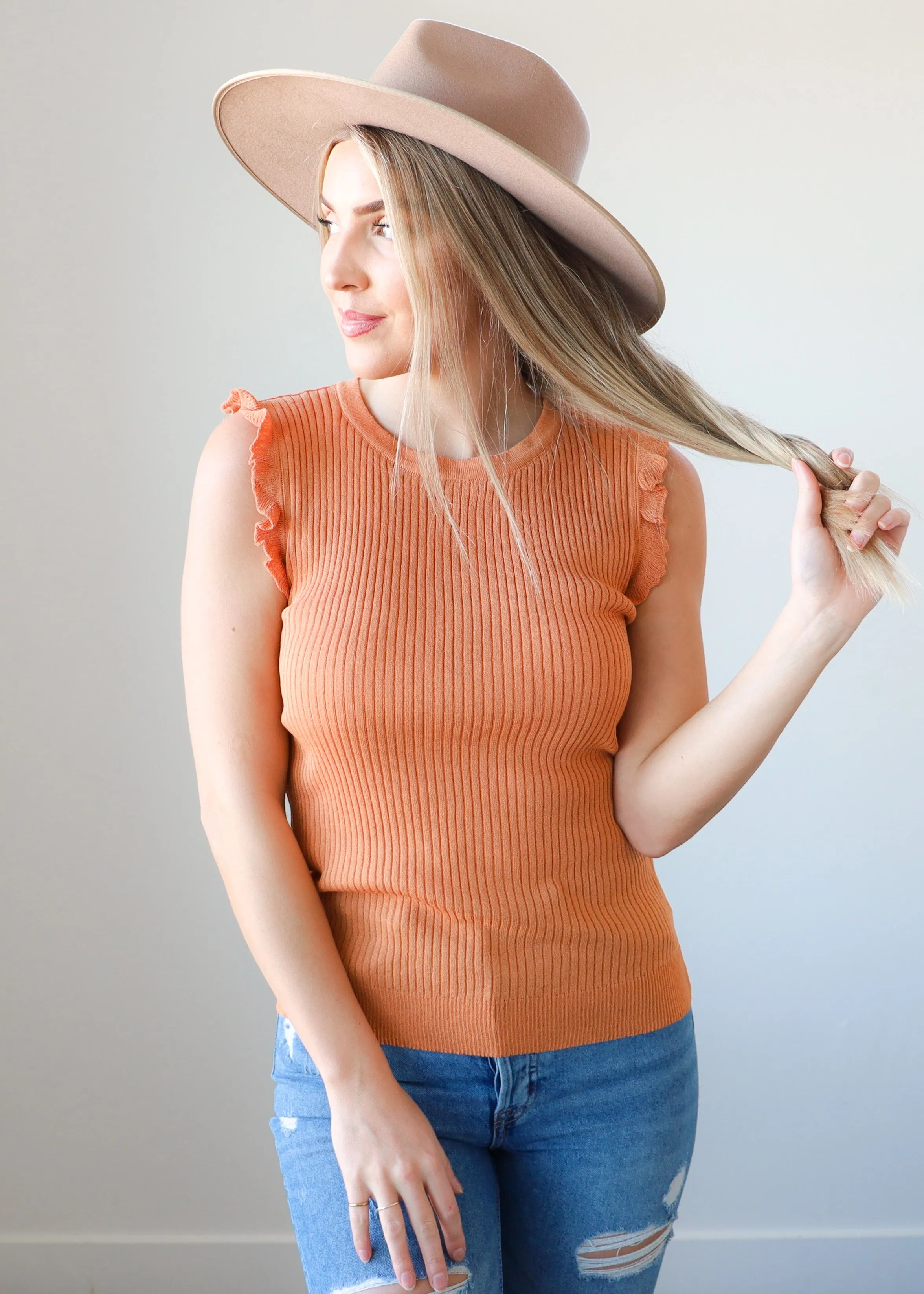 Quincy Eyelet Ruffle Top