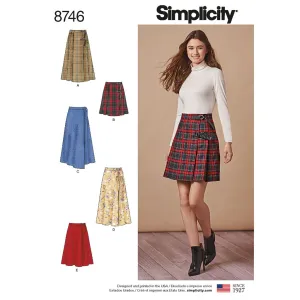 Simplicity Pattern 8746 Women's Wrap Skirts