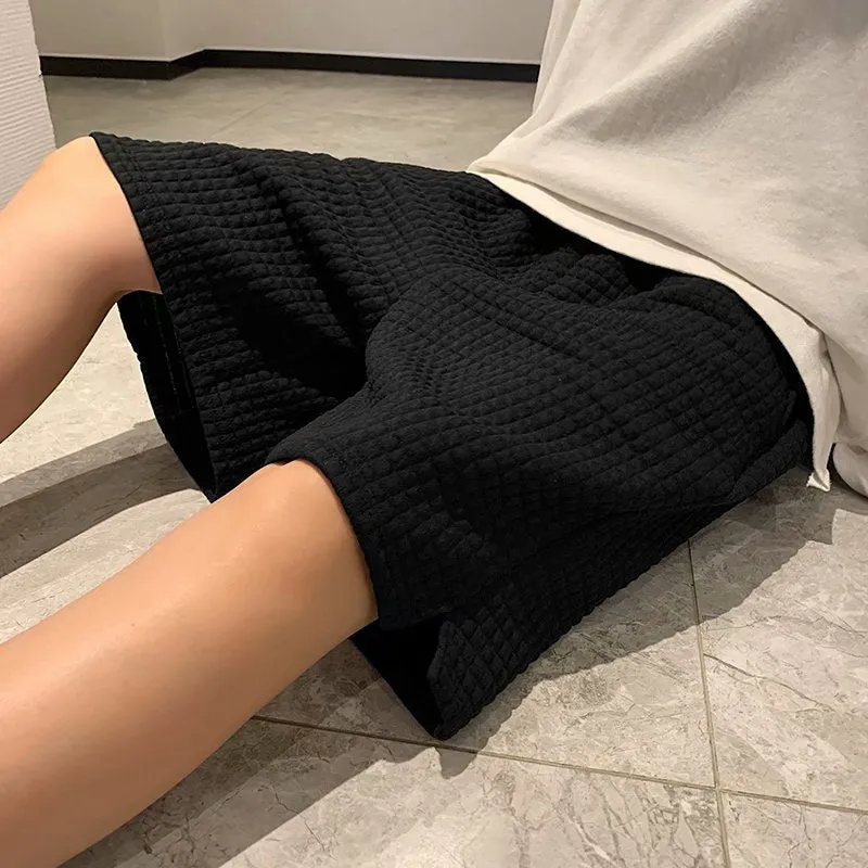 Summer Casual Shorts Men Trendy INS Loose Straight Korean All-Matching Mid-Length Pants Bermuda Shorts