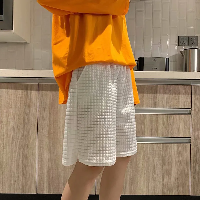Summer Casual Shorts Men Trendy INS Loose Straight Korean All-Matching Mid-Length Pants Bermuda Shorts
