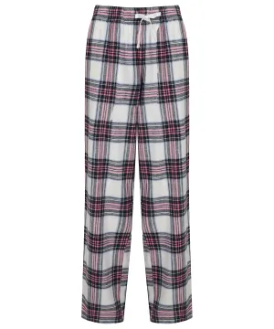 White/Pink Check - Women's tartan lounge pants